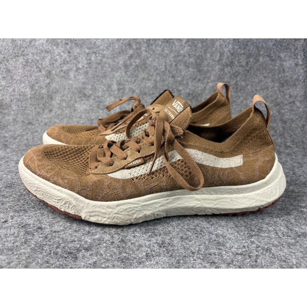 Vans UltraRange VR3 Sneakers Mens 9.5 Brown Knit EcoCush Low Top Shoes